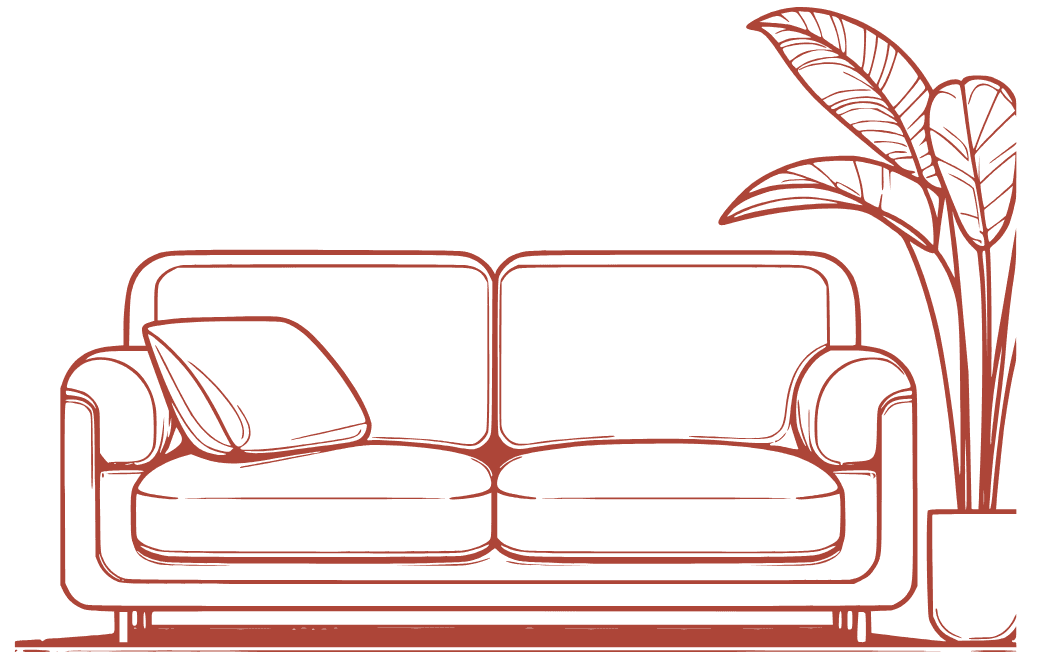 A relaxing sofa or couch